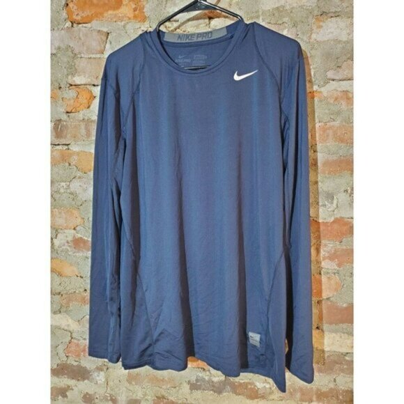 Nike Pro Dri Fit Fitted Shirt Mens L Athletic - Picture 1 of 3